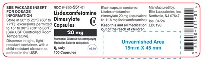 Lisdex Caps 20mg bottle-label.jpg Lisdex Caps 20mg - Lisdex Caps 20mg bottle label